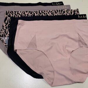 New 5 pairs Nicole Miller Size XL Full Briefs Panties Animal Print Nylon Spandex